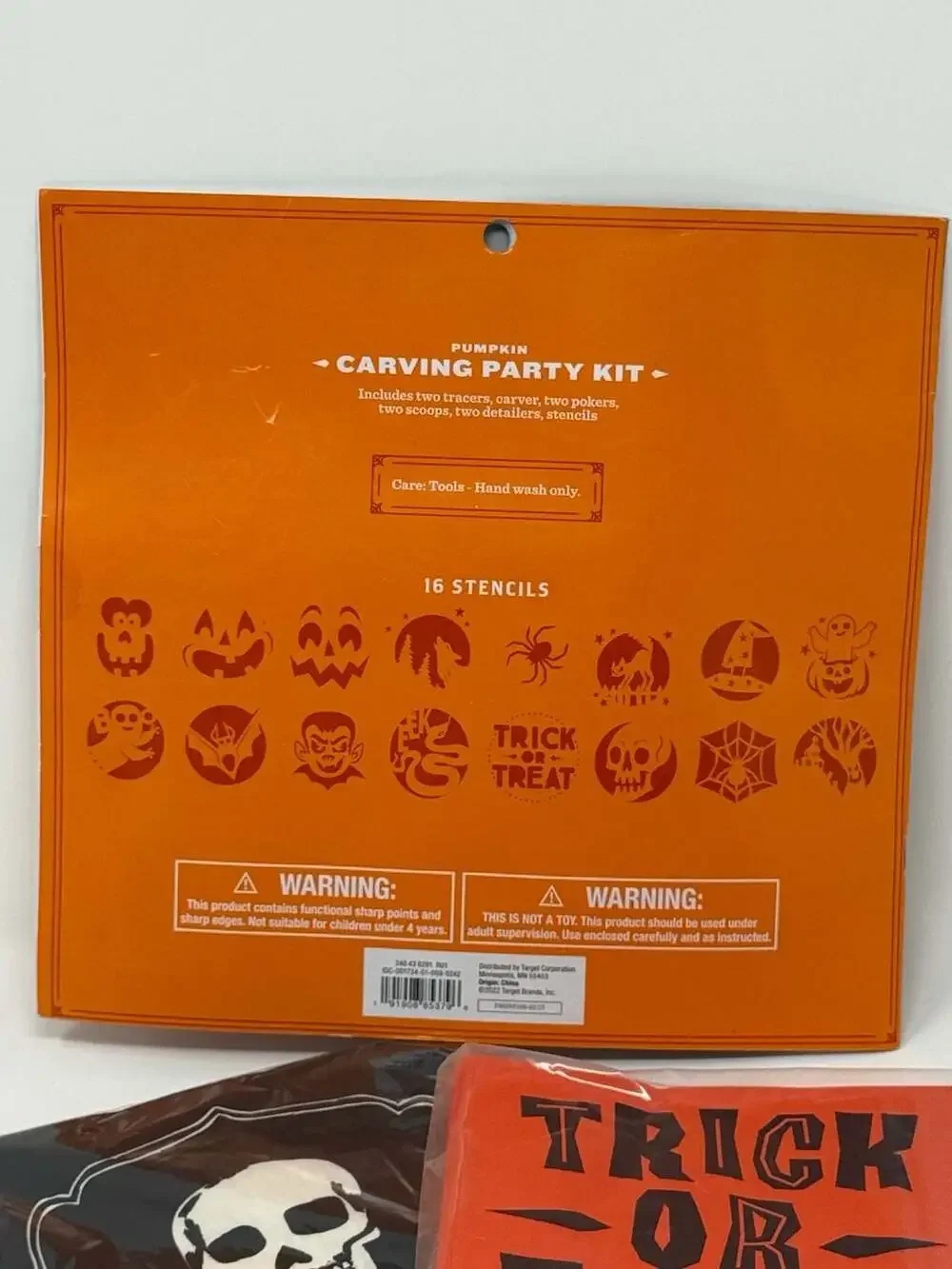 Pumpkin Carving Party Kit & Napkins Halloween Bundle